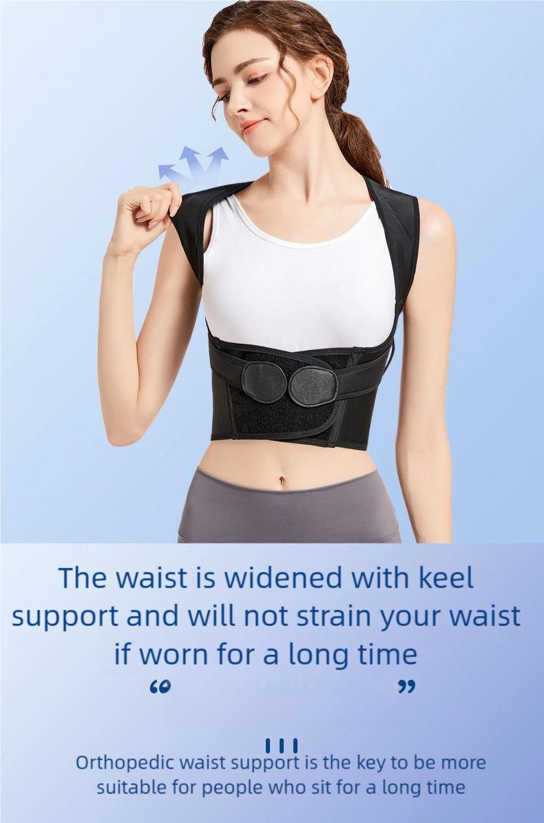 Spine Alignment Anti Hunchback Brace Adjustable Posture Corrector Back Neck Pain Relief Upper Back Support Comfortable Ergonomic Design for Office Work Computer Desk Study Posture Trainer