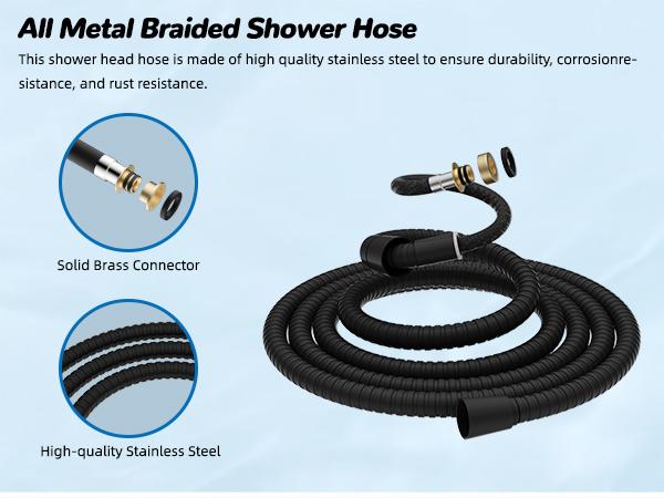 Hibbent Upgraded cUPC Certified 5-spray 13'' Shower Head for Easy Reach, High Pressure Rainfall Showerhead Combo with 10-mode Handheld Spray, 12'' Extension Arm, 4-way Diverter, 71'' Hose, Showerhead Holder, Black