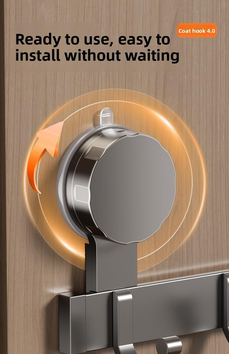 Strong Hold Suction Cup Hook, No-Drill Wall Mount Organizer, Ideal for Bathroom & Bedroom Storage, Holds Clothes Towels Robes