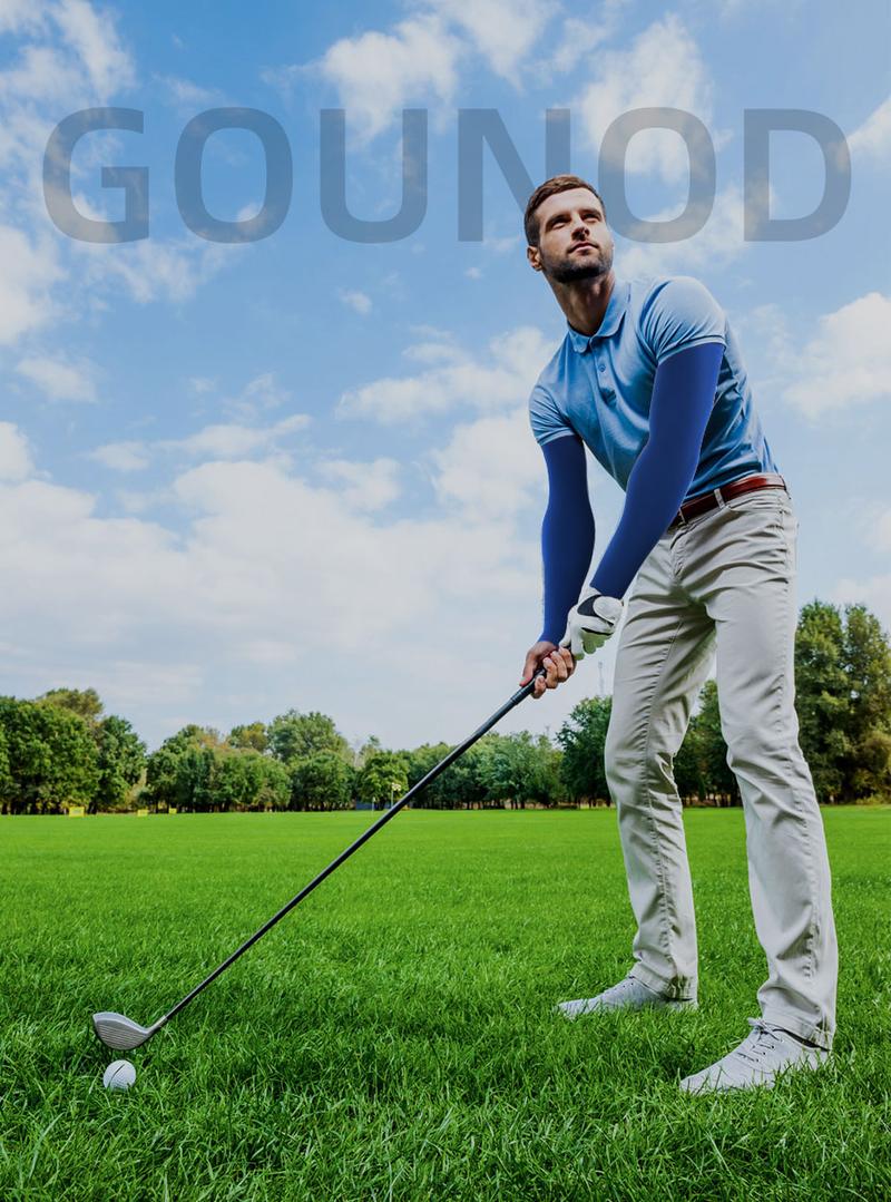 Ice Silk Compression Arm Sleeves with UPF 50+ UV Protection for Golf, Driving, Construction – Quick-Dry & Breathable arm sleeves aau