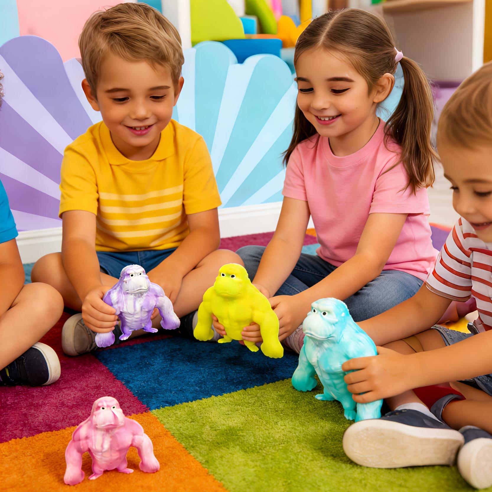 Super Stretchy Gorilla Fidget Toy, Squeeze Monkeys Stretchy Monkey- Original Sensory/Fidget Collectible Toys Holiday Party Gifts, Christmas, Halloween, Easter Basket Stuffing.The Filling Material Is PVA Sponge, Not Sand