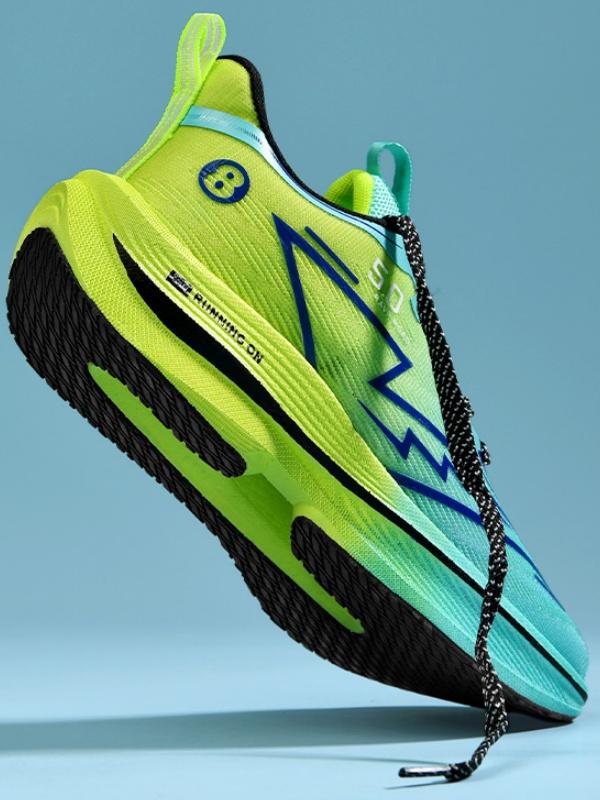 Unisex Black-Blue "5.0" Mesh Running Shoes: Full Palm Shock-Absorbing + Breathable Flyknit, Professional Marathon Sneakers