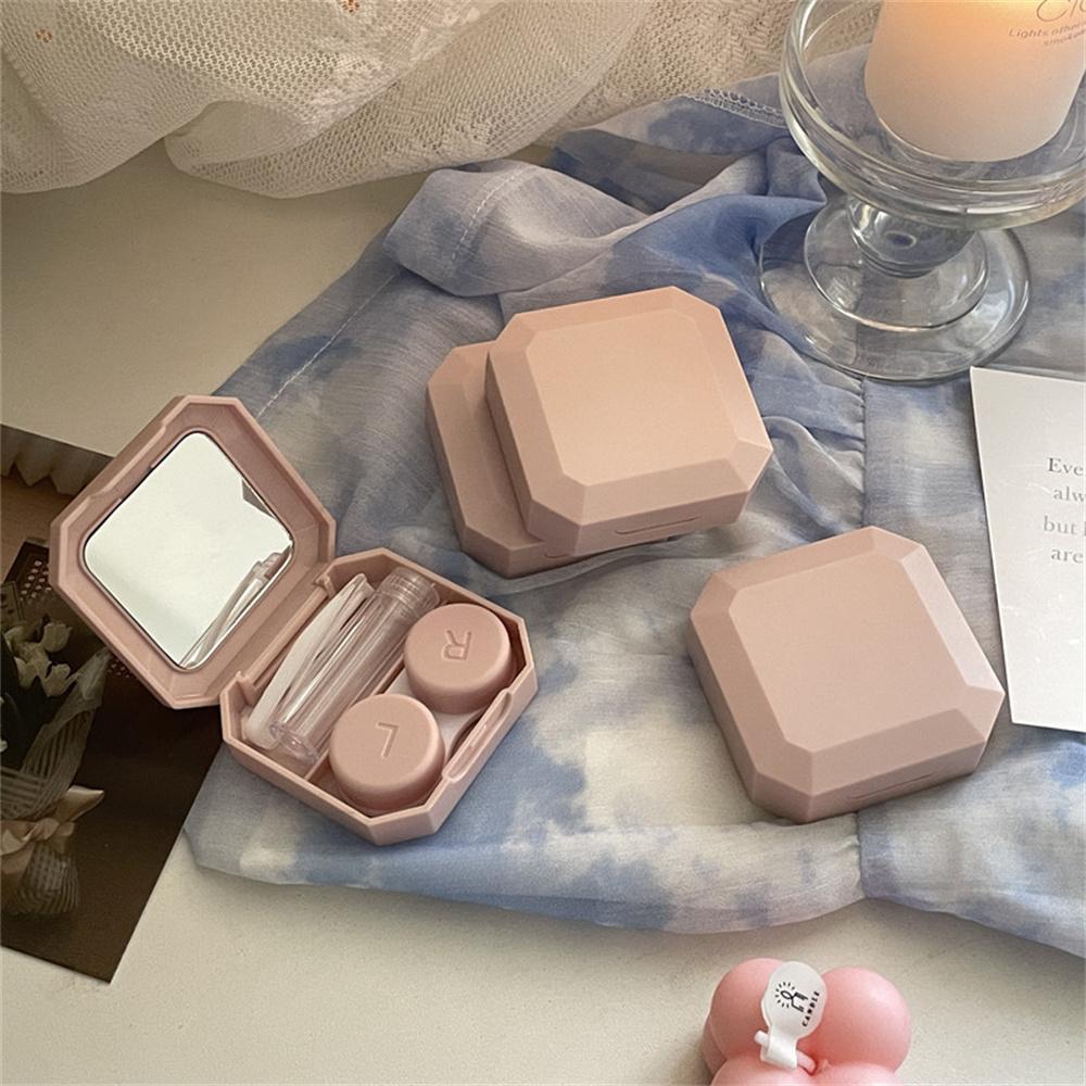 Contact Lenses Box Plastic Portable Contact Lens Case Travel Kit Holder Portable Candy Color Contact Lenses For Fashion Daily