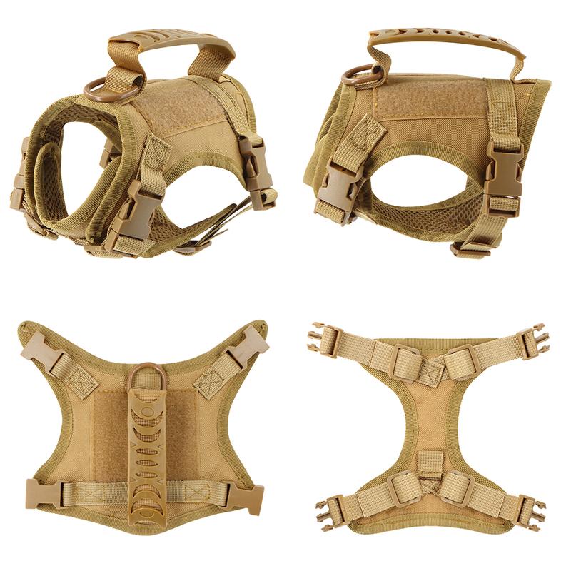Tactical Dog Harness with Rubber Handle For Small Dogs Military Puppy Vest Harness for Outdoor Training