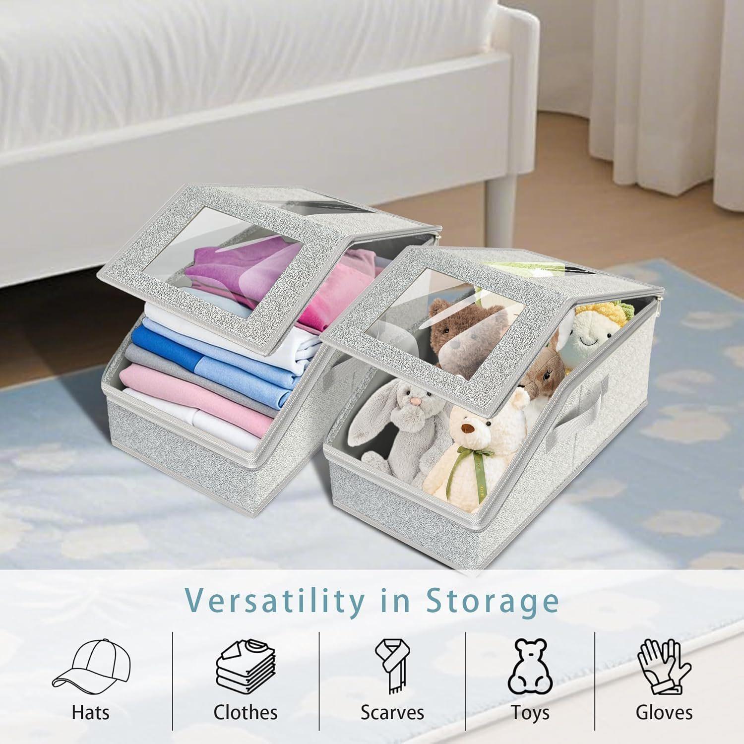 TikTok Shop Hat Storage Organizer Zipper Dustproof Large Capacity Stackable Baseball Cap Clear View Container