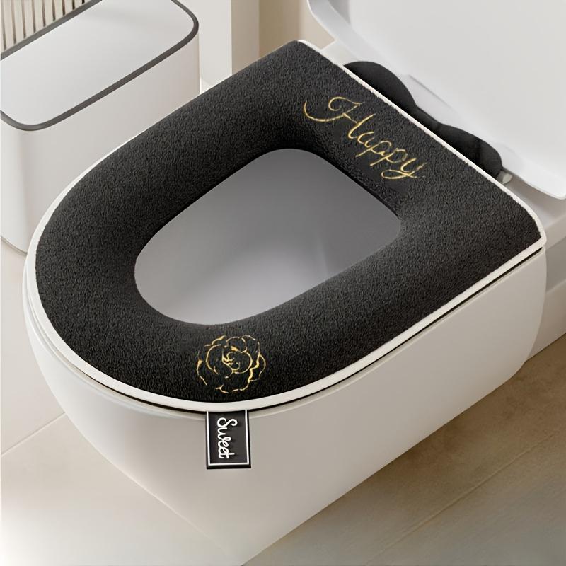 Thick Warm Winter Toilet Seat Cushion - Soft, Comfortable, Unisex, Lightweight Removable - Suitable for Home Bathrooms, Dorms - Holiday Gift Option