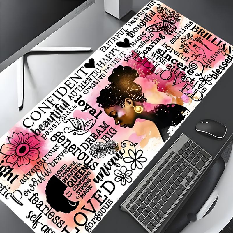 Inspirational Empowering Quotes Pattern Mouse Pad, Rectangle Gaming Mouse Pad, Non-slip Rubber Pad, Desktop Decoration Protective Pad for Home Office, Desk Accessories