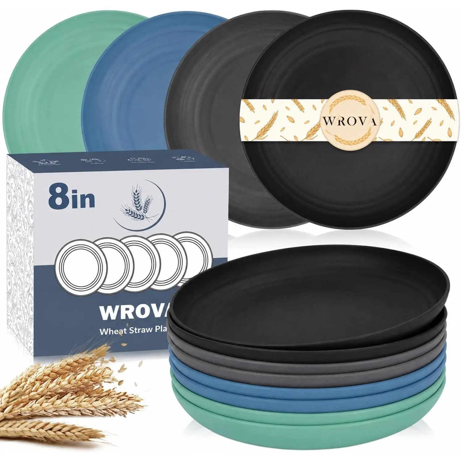 Black, Gray, Blue, Green
