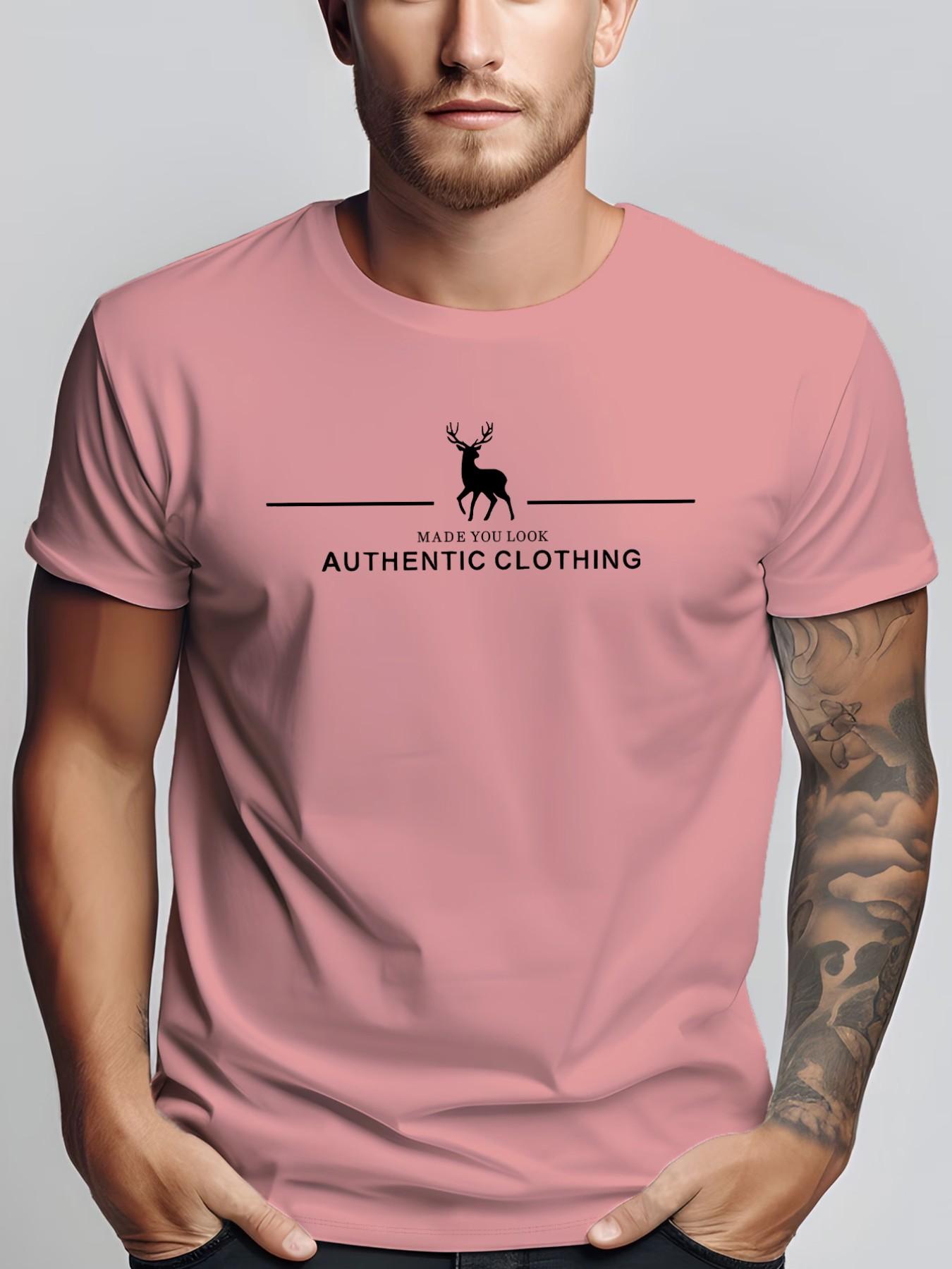 Men's Summer Micro-Stretch Comfort Round Neck Printed T-Shirt, Fashionable Trendy Wear, Best Choice for Men, Casual Stylish Tee