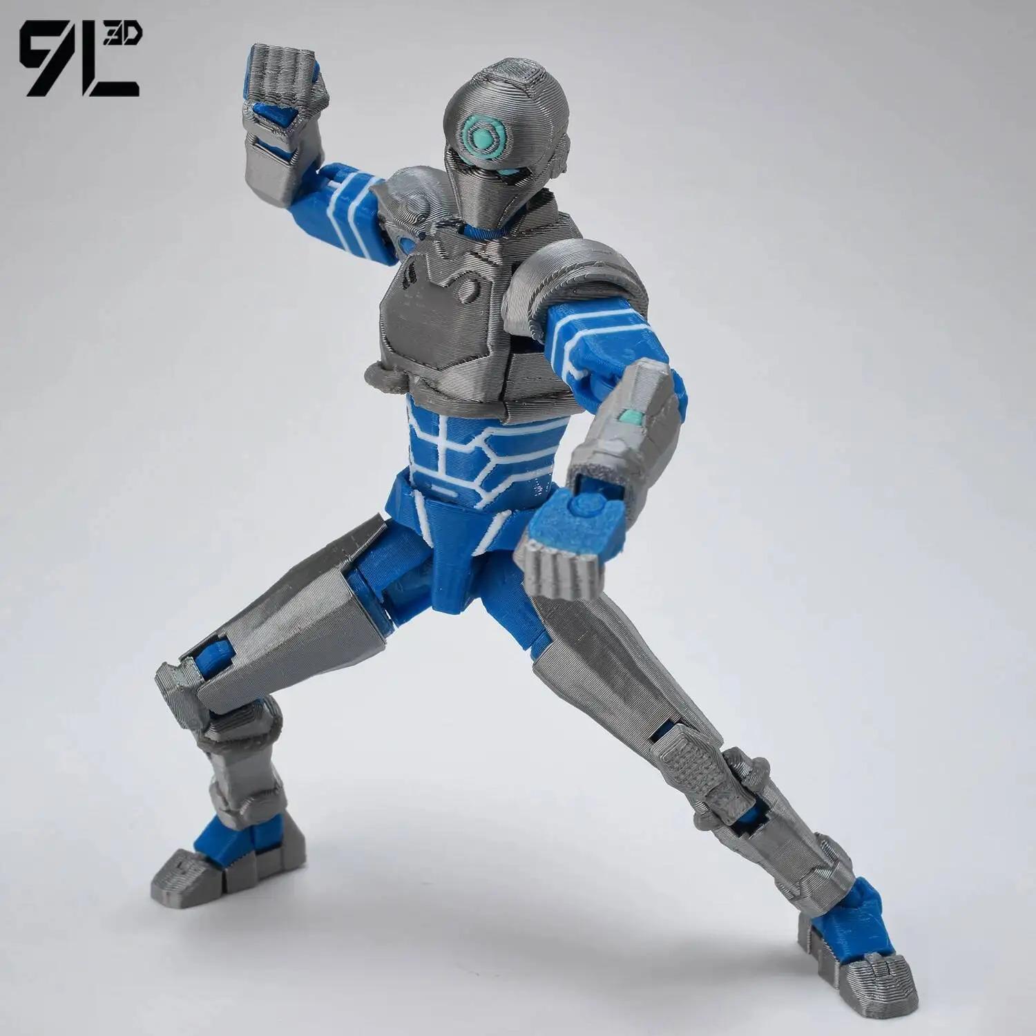 9L3D DIY Shapeshift Articulated Figurine - Titan13 T13 Dummy with 13 Joints, Movable Multi-Pose 3D Model Toy, Desktop Collectible, Tech Jacket Accessory, Gifts for Boys, Toy Photography Prop