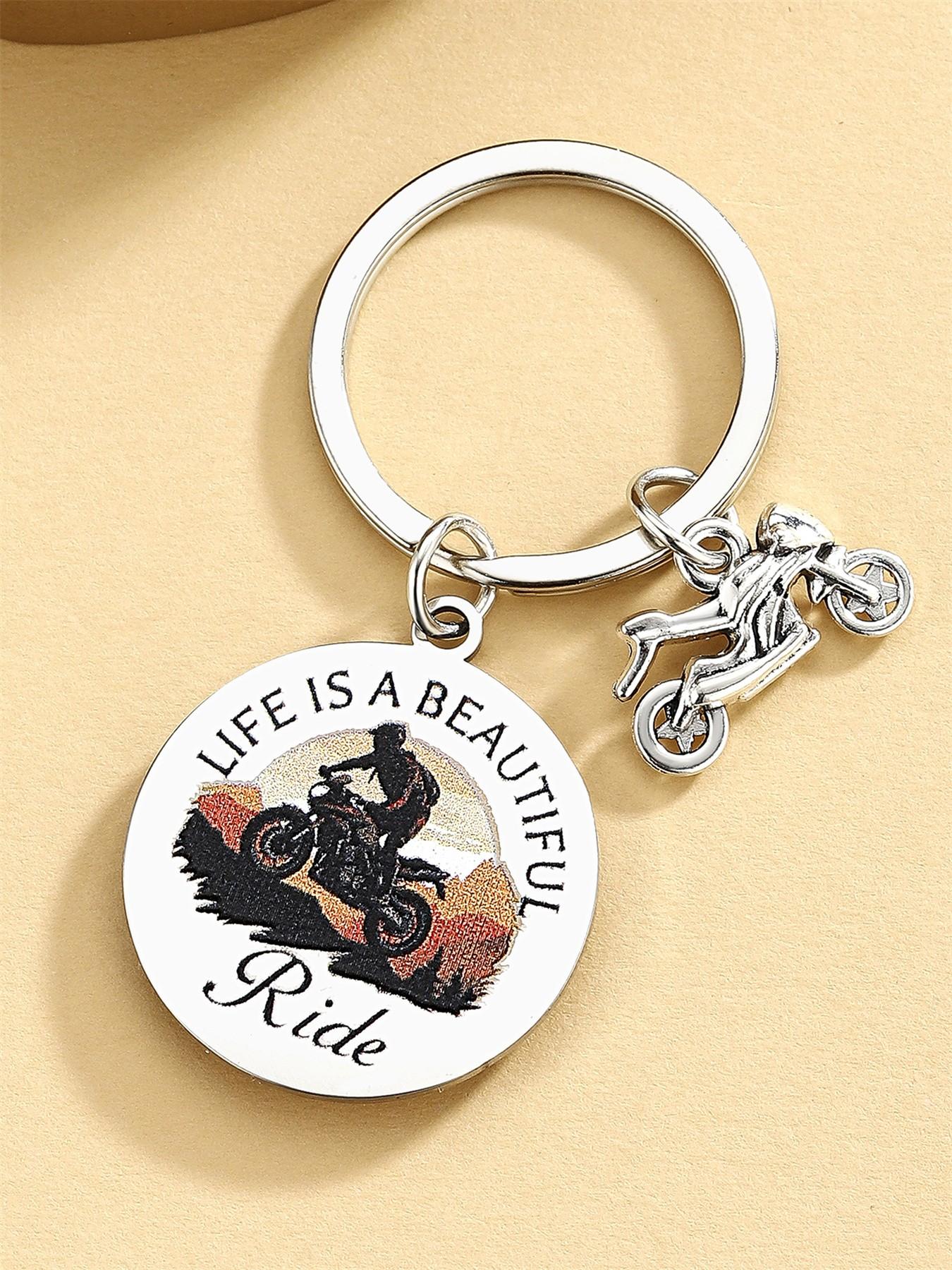 Motorcycle Gifts for Men, Cool Motorcycle Keychain, Biker Accessories, Gift for Cyclists, Father's Day Present, Motor Cycle Rider Souvenir