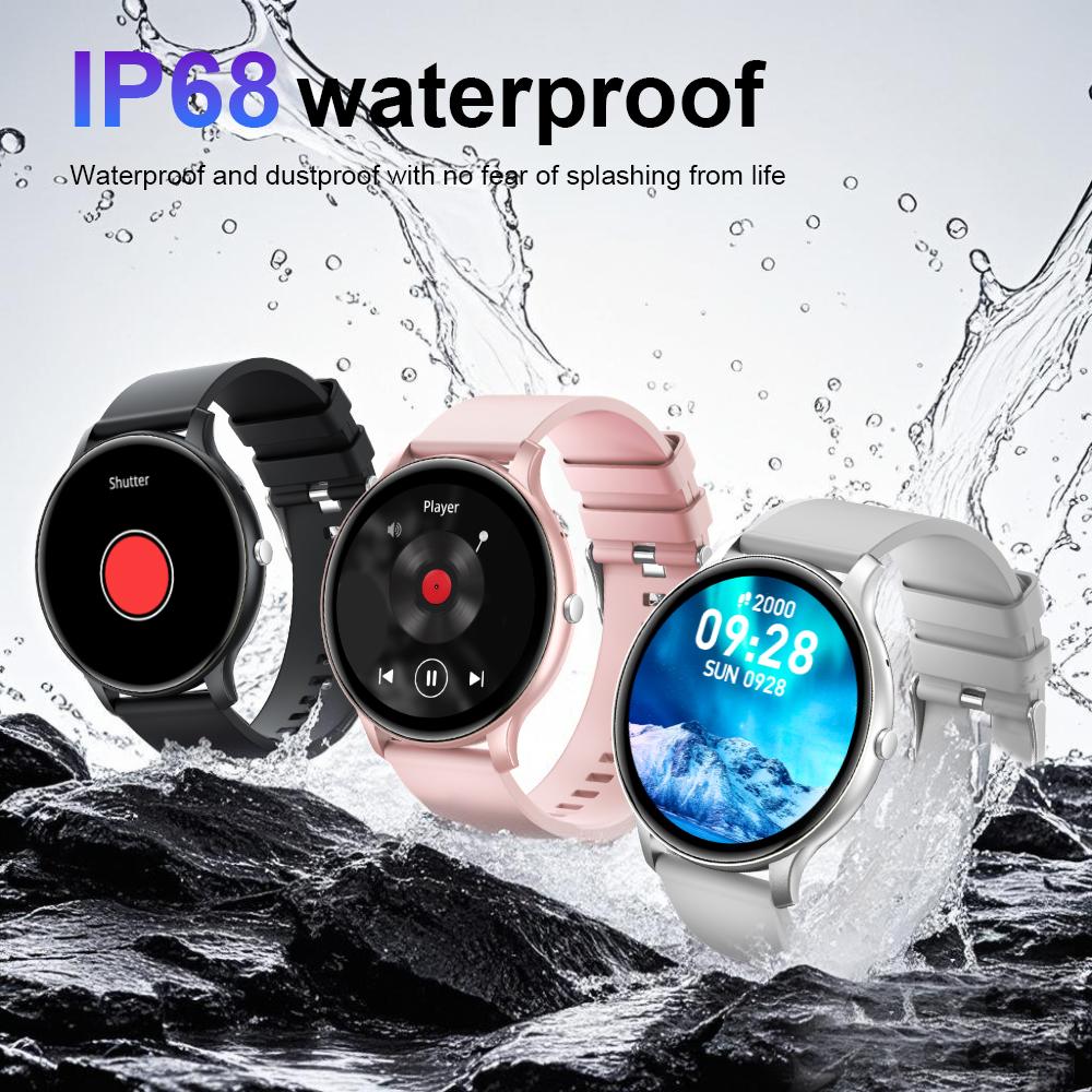 1pcs Smart Watch for Women Men, 1.46 Inch Full Screen, IP68 Waterproof, Multiple Exercise Modes, Wireless Calls, Pedometer, Perfect Gift, Waterproof Wearable Smartwatch, Waterproof Multifunctional Watch