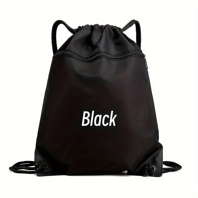 Unisex Drawstring Backpack, Large Capacity Gym Bag with Mesh Side Pockets, Adjustable Straps, Soft Shell Design, Ideal for Travel and Sports