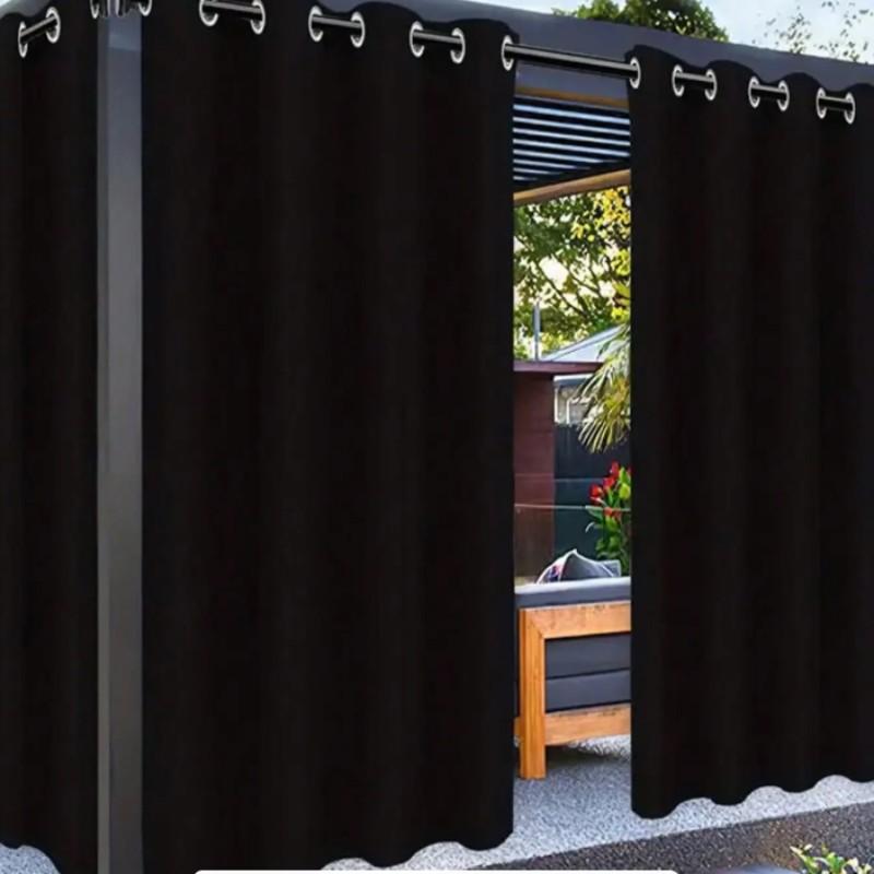 Modern Style Outdoor Waterproof Sunproof Curtain, Breathable Mesh for Porch Gazebo Pergola, UV Protection Rainproof Mold Resistant