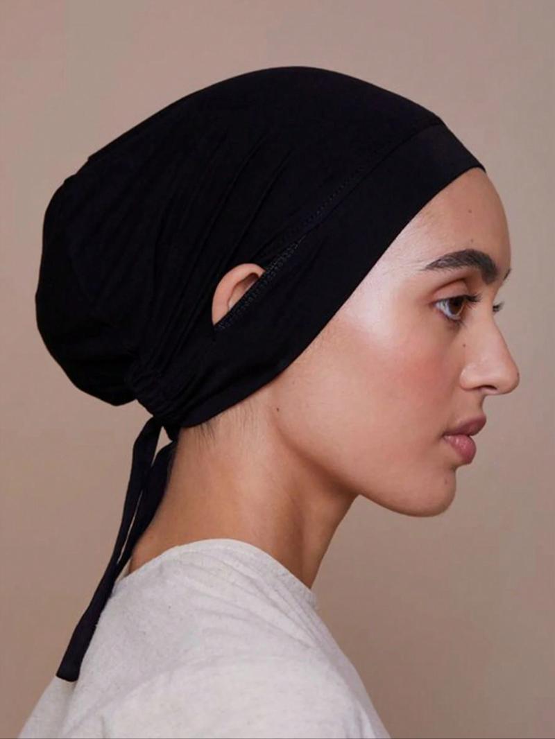 Women's Plain Hijab Cap Headscarf Turban, Soft Comfortable Daily Wear Accessory, Versatile Muslim Fashion Headwear for All Seasons