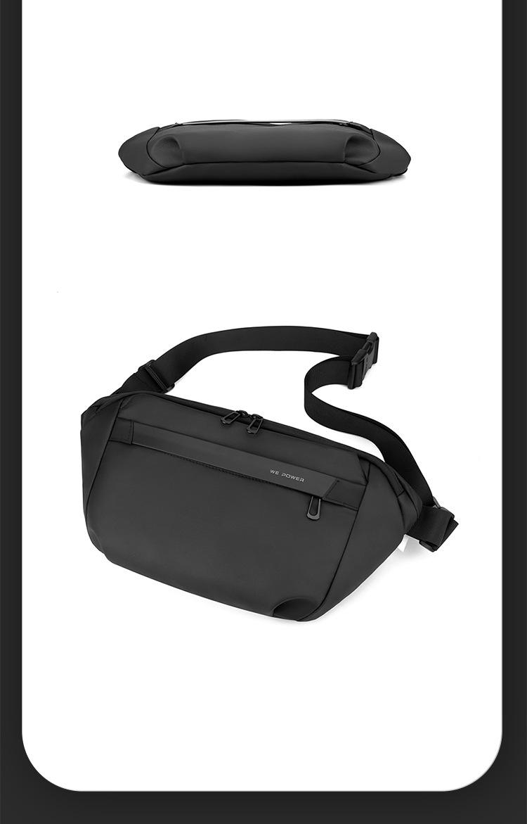 New Men's Crossbody Bag Large Capacity Lightweight Men's Bag Fanny Bag Sports Leisure Breast Bag Shoulder Bag