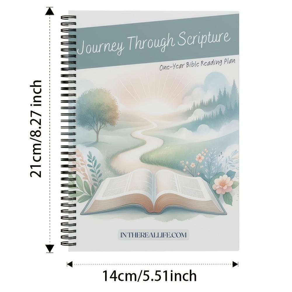 Journey Through Scripture - 113-Page One-Year Bible Reading Plan for Adults & Beginners, Daily Scripture Schedule, Reflection Space & Faith-Growth Guidance