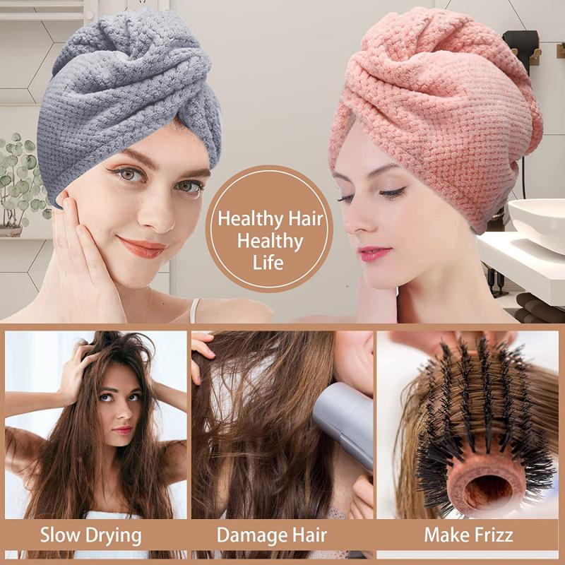 1/3 Pcs Women's Dry Hair Towel, Pineapple Dry Hair Cap, Soft Microfiber, Wrap Hair, Water-Absorbent Quick-Drying Towel Wrap Hair Towel, Hair Turban Towel