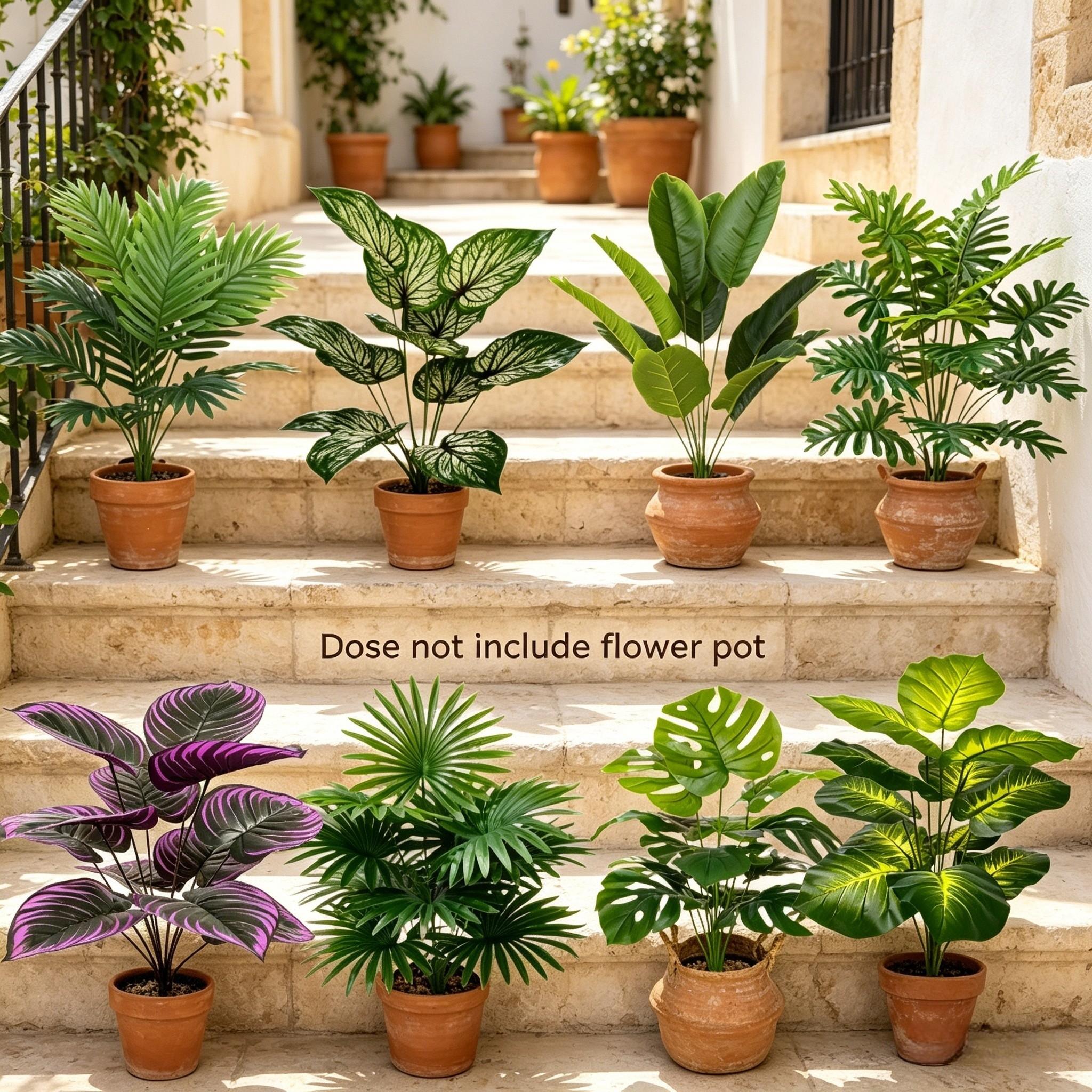 Artificial Monstera Plant, Multiple Choices, Ideal for Home Garden Room Office Decor, Realistic Indoor Plants, Artificial Flower Plant For Outdoor, Summer Decorations, Home Décor, plant artificial para adornos, DIY Leaf Assembly, No Pot Included