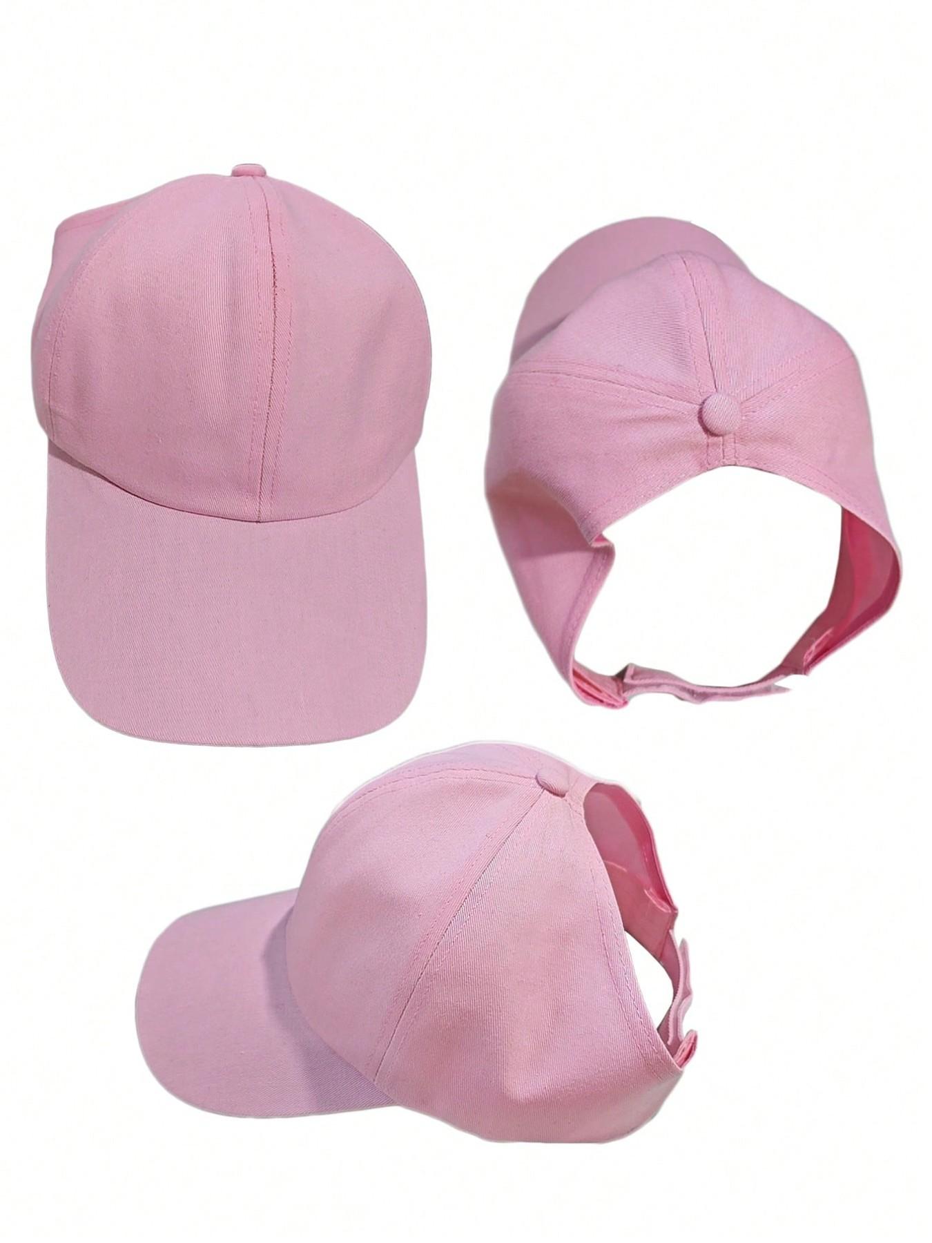 1pcs Women's Ponytail Baseball Cap, Casual Messy Bun Ponytail Hat, Lightweight Peaked Cap, Sun Hat, Fashionable Sun Hat, Suitable For Outdoor Sports And Casual Daily Wear, Lightweight Adjustable Cap