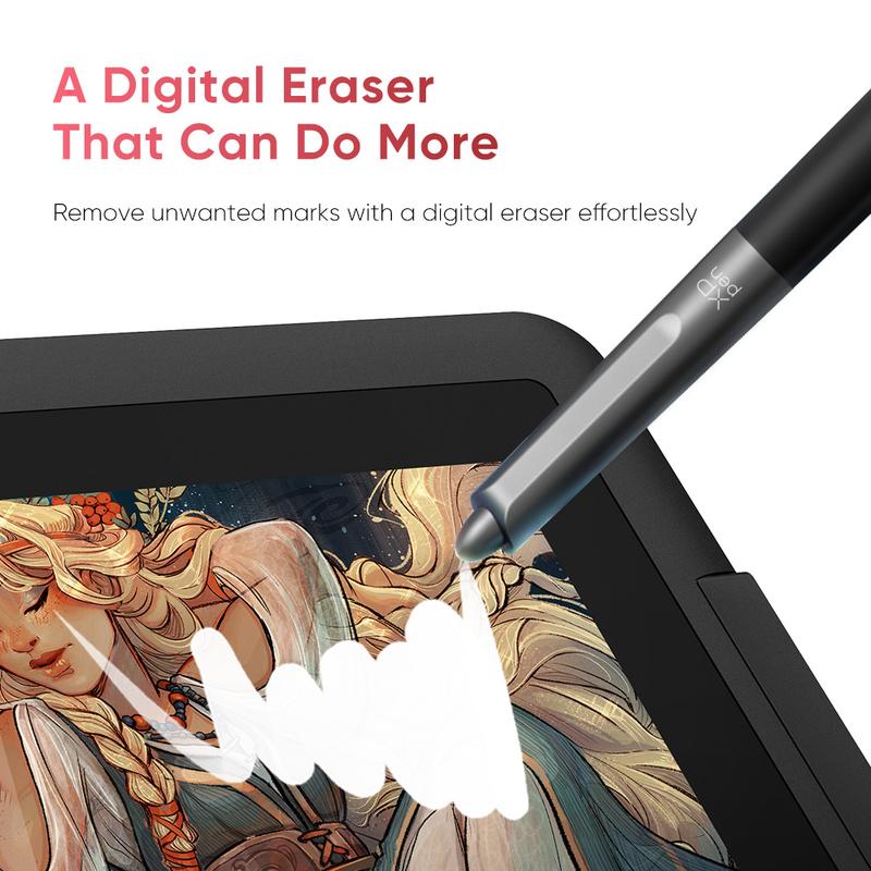 XPPen Artist 15.6 Pro V2 15.4-Inch Graphics Drawing Tablet 16384 Levels X3 Pro Stylus 60° Tilt Red Dial Full-lamination Anti-glare Flim