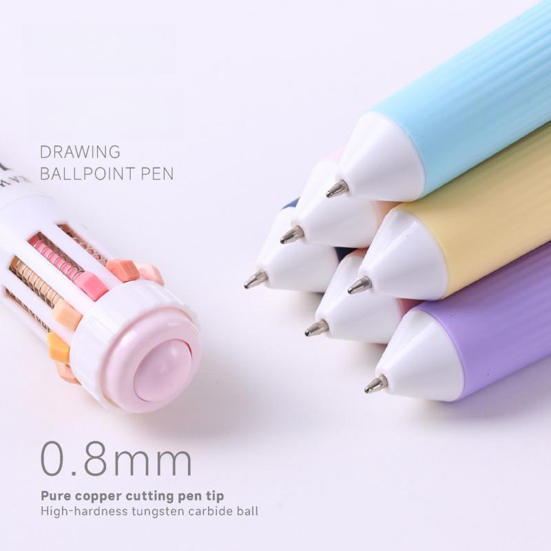 3/6 Pack Multicolor Pens, 28/60 Colors, 10-in-1 Colored Ballpoint Pen, Drawing Pens Set, 0.8mm Fine Point Smooth Writing, Retractable Ballpoint Pens for Office School Students Gifts, Colored Pens Set