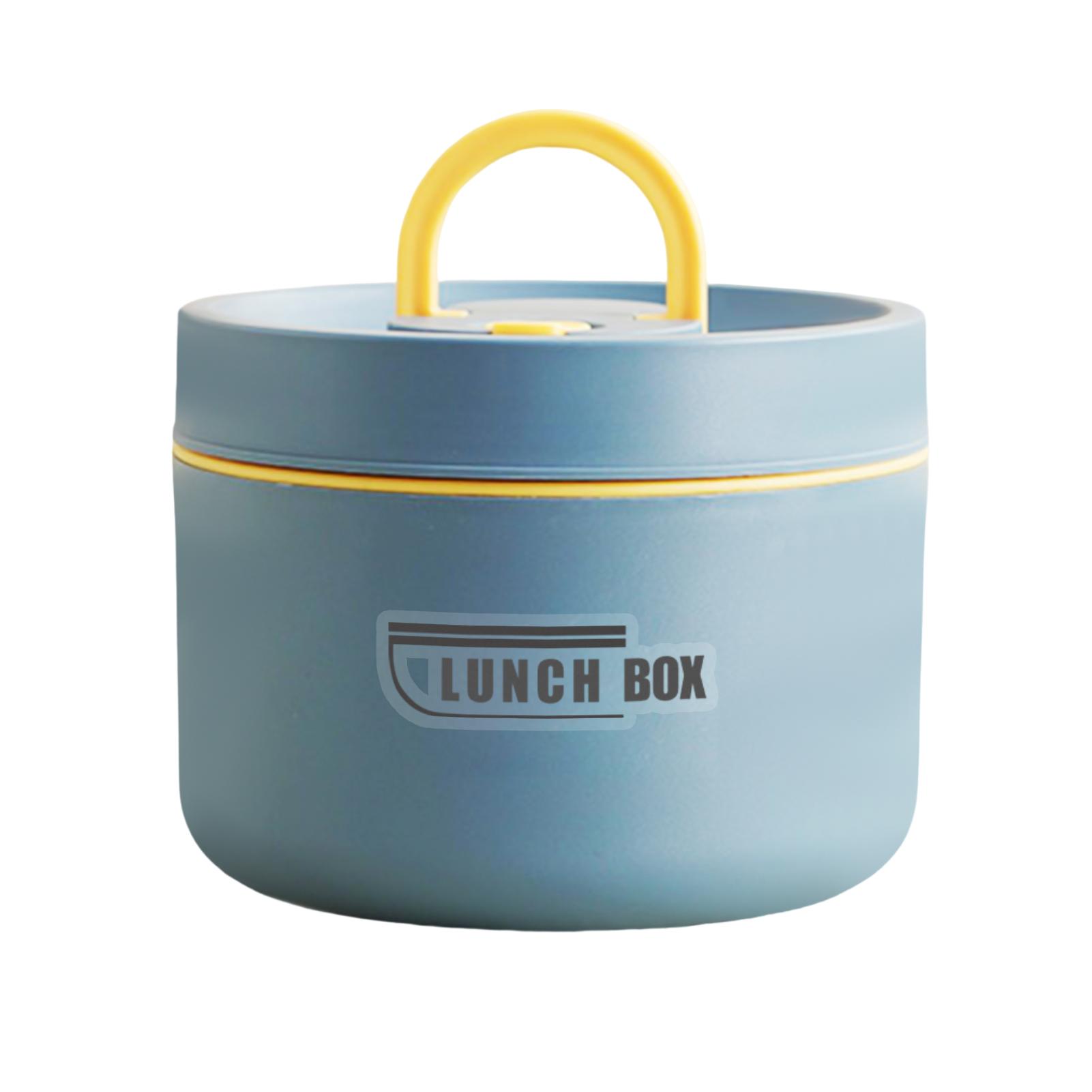 Stainless Steel Thermal Lunch Box Insulated Food Container with Leakproof Lid and Carry Handle for Work School Picnic Bento Keep Food Hot Cold