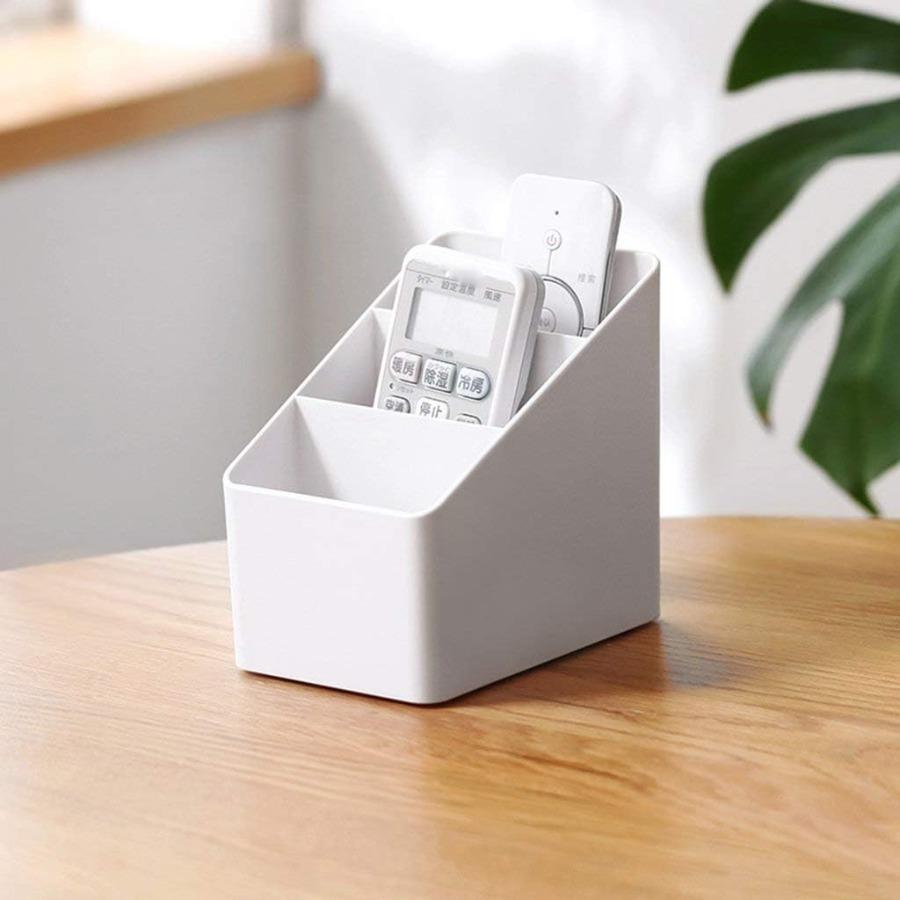 Plastic Desktop Organizer Box, Remote Control Holder & Storage Container, Ideal for Pens, Cards, Phones, Makeup, Office Supplies