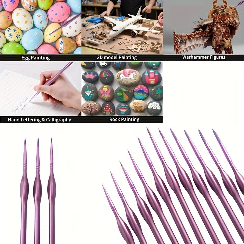 Miniature Paint Brushes,11pcs Small Fine Tip Paintbrushes, Micro Detail Precision Paint Brush Set,Triangular Grip Handles Art Brushes, Artwork, Artwork Supplies