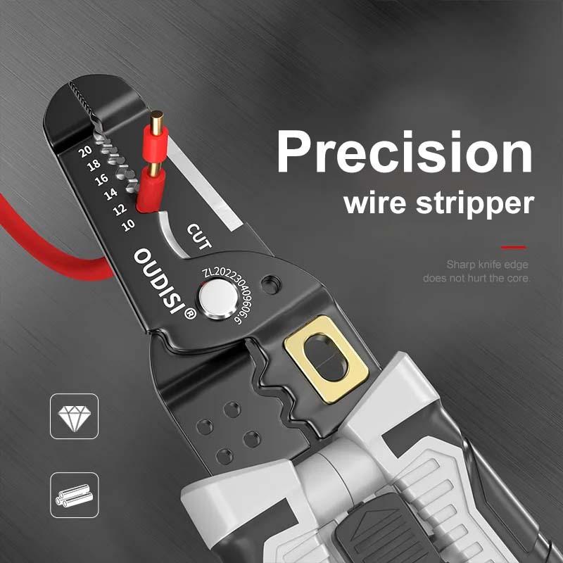 New Wire Stripper Pulling Plier Wire Cutter Multifunction Repairing Scissors Electrical Stripping Crimping Plier Hand Tool