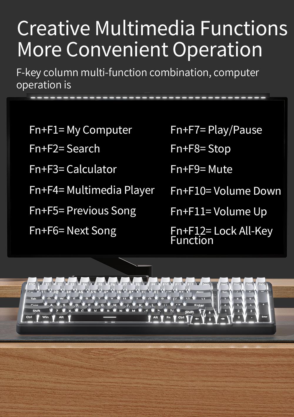 Zifriend ZT99 Mechanical Creamy Keyboard 99 Keys With NumPad, Gasket Structure Gradient Side-Engraved, RGB Light, Hot-Swappable 3/5 Pin Switches, Gaming & Office Keyboard with Driver Support, Tiktokshopblackfriday, Christmas Zifriend ZT99 Mechanical Creamy Keyboard 99 Keys With NumPad, Gasket Structure Gradient Side-Engraved, RGB Light, Hot-Swappable 3/5 Pin Switches, Gaming & Office Keyboard with Driver Support, Tiktokshopblackfriday, Christmas