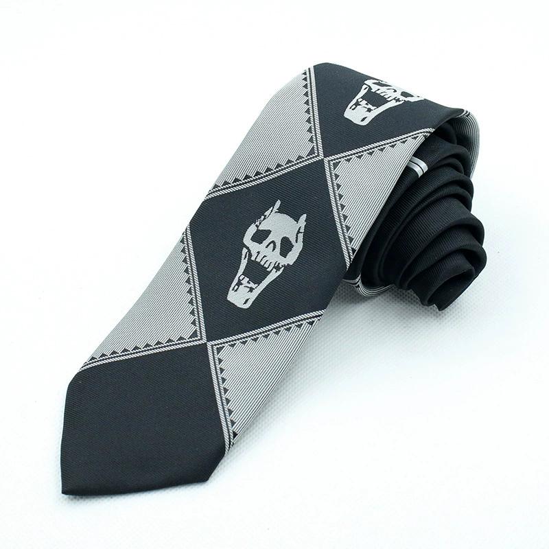 Anime JoJo Tie Kira Yoshikage Cosplay Necktie Unisex Skull Neck Heavens Door Cosplay Costume Prop