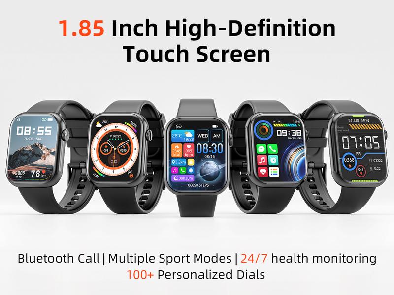 Mingdaln Men's Women's Smart Watch 1.83 Inch Touch Screen Fitness Watch with Fitness Tracker, Heart Rate/Sleep/Oxygen/Blood Pressure, IP67 Waterproof Sports Watch for Android Ios Devices Mingdaln Men's Women's Smart Watch 1.83 Inch Touch Screen Fitness Watch with Fitness Tracker, Heart Rate/Sleep/Oxygen/Blood Pressure, IP67 Waterproof Sports Watch for Android Ios Devices