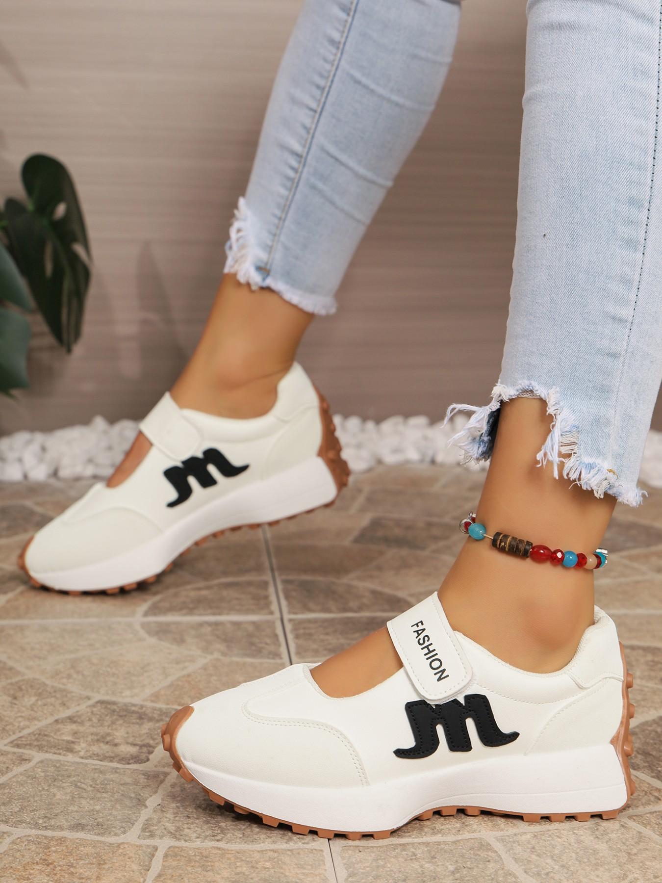 Women's Athletic Shoes Spring Autumn Elegance Fashion Casual Round Toe Low Top Lace-Up Thick Sole Breathable Outdoor Sneakers, Fashionable Casual Sneakers