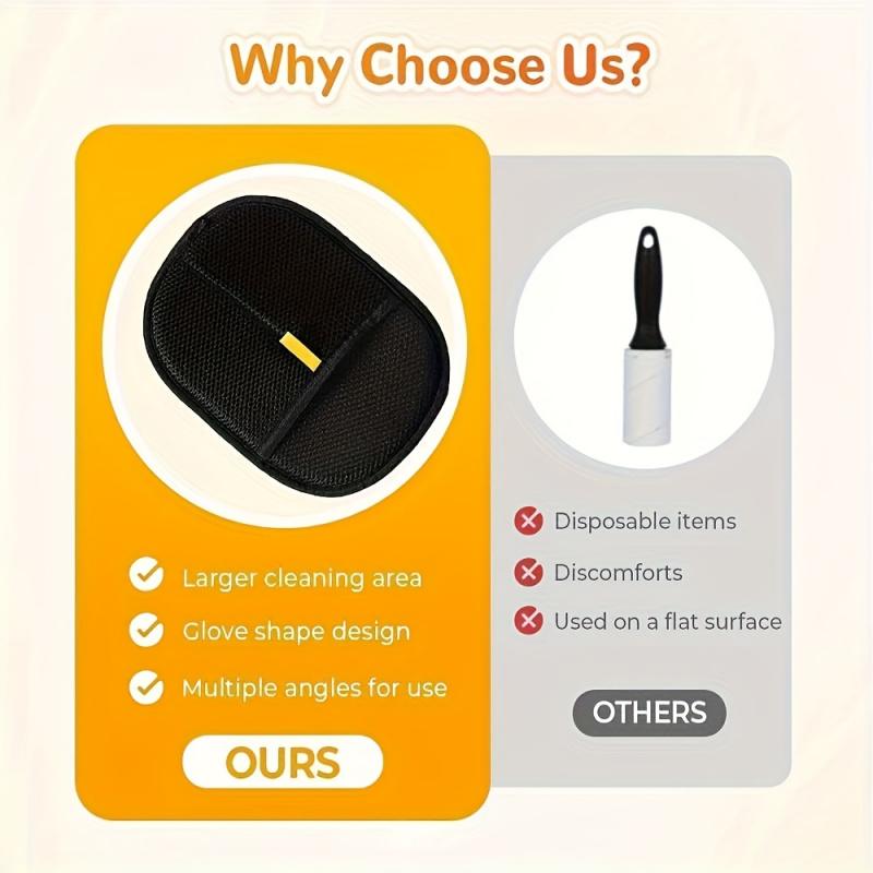 Cat Dog Pet Hair Removal Glove, Upgraded Efficient Beauty Glove, Reusable Cat Dog De-Shedding Tool, Suitable for Sofa Furniture Carpet Curtains