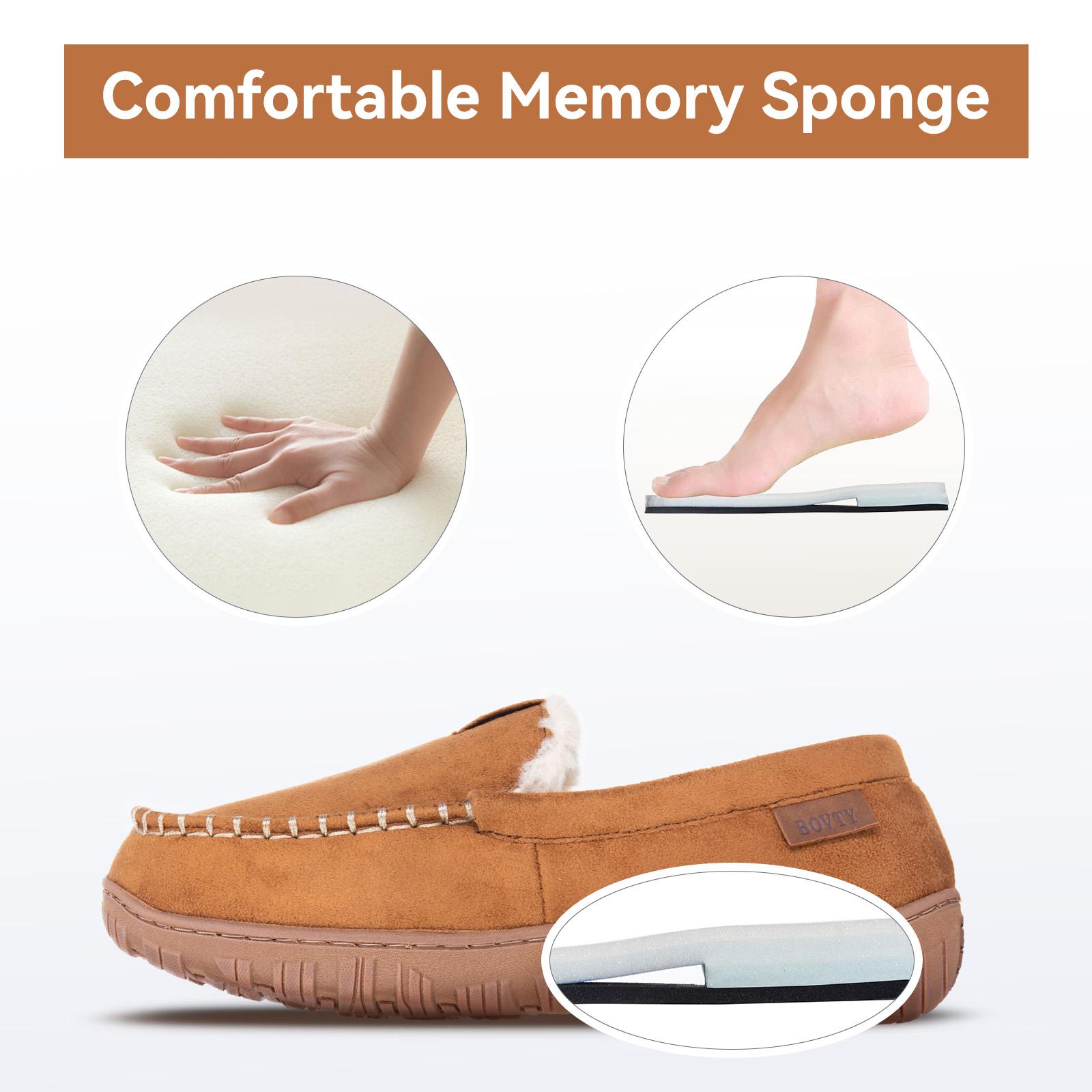 Men's Clog Slippers for Indoor or Outdoor Use Memory Foam Breathable Wide Width Fit Black Holiday Gift for Men Christmas Footwear Shoe Walking Shoes Foot Clogs Suede Clog