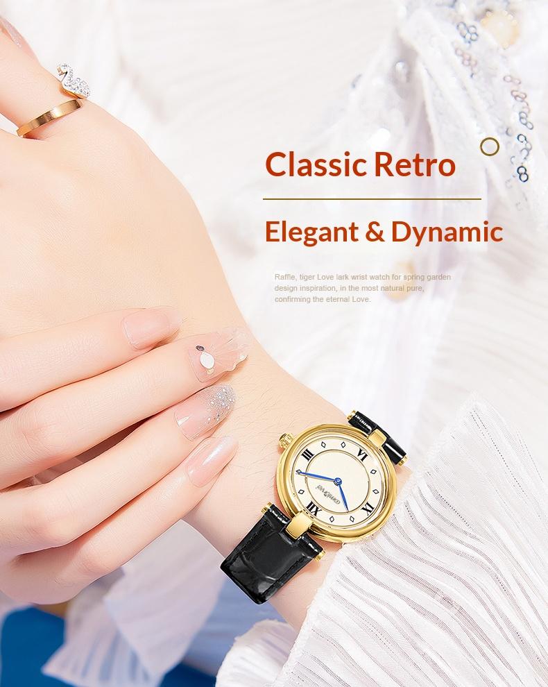 Women's Timeless Vintage Quartz Watch, Casual Analog Face, Quality Alloy Case, Stylish Everyday Wristwatch, Lovely Gift for Daughter, For All Seasons