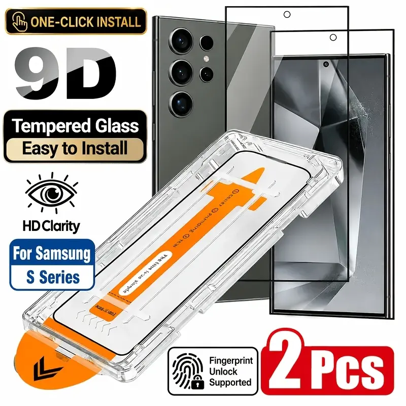 2-Pack Anti-Spy Tempered Glass Screen Protector, Dust-Free Design, Durable, Compatible with Samsung S24 Ultra/S25/S25 Plus/S25 Ultra/S25 Edge/S26/S26 Plus/S26 Ultra Series, Label Adopts dust-free design and privacy-protective tempered material
