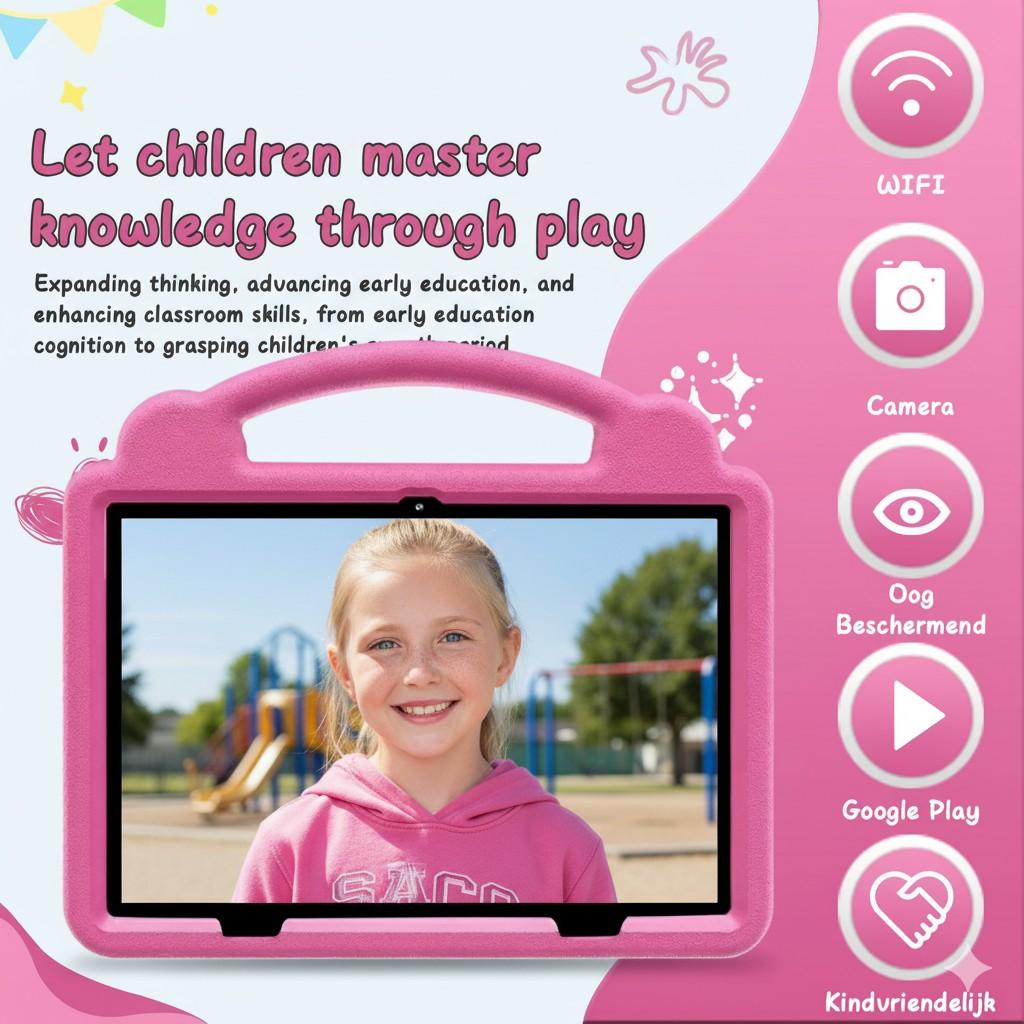 Android Tablet Learning & Entertainment Machine, Anti-Drop Case, Iwawa Software, No Adapter Needed, Holiday Gift Option