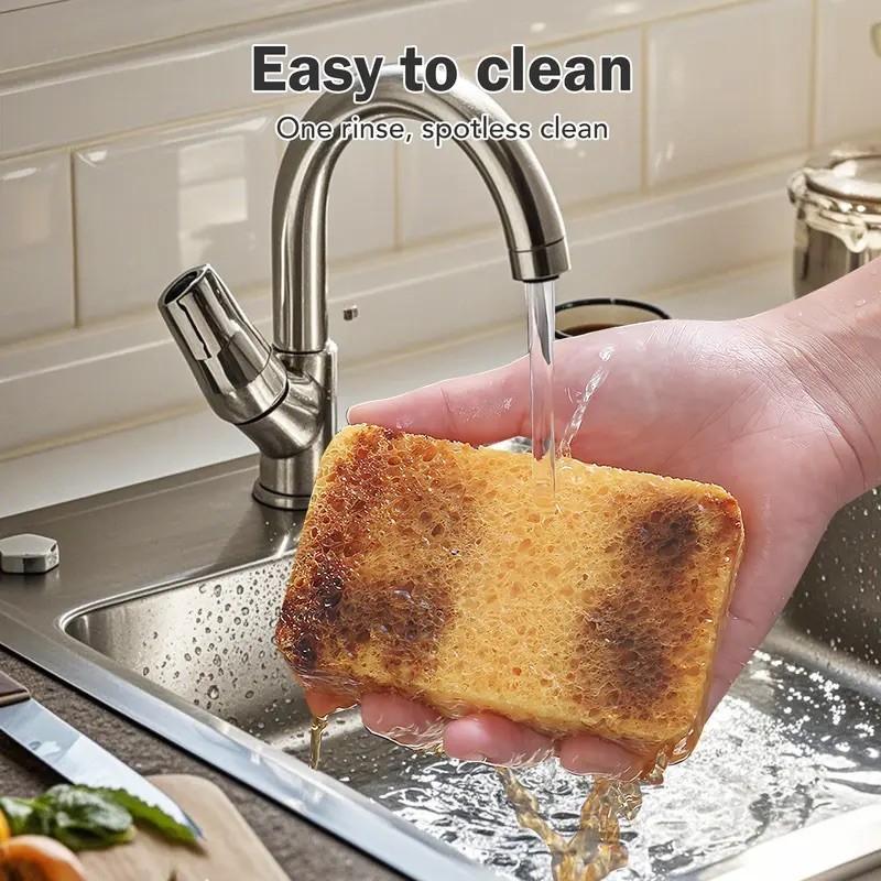 6pcs Dual-Sided Dishwashing Sponge Set, Kitchen Cleaning Tools, Household Scouring Pads, Durable & Efficient Scrubbers