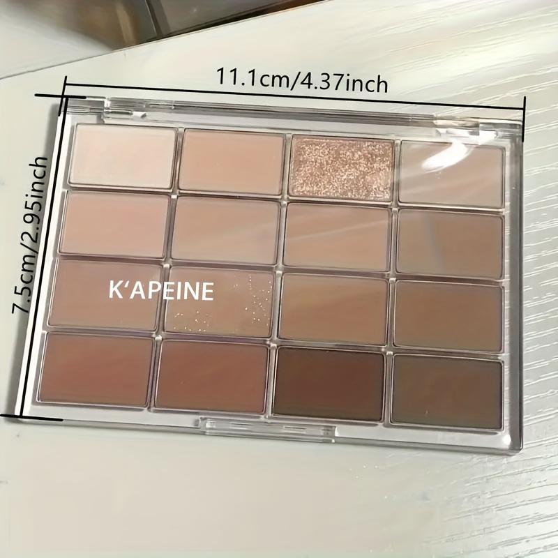 16-Color Chocolate Eyeshadow Palette with Matte and Fine Glitter Earth Tones for a Natural Look, Long-Lasting Smudge-Proof Sparkly Neutral Palette