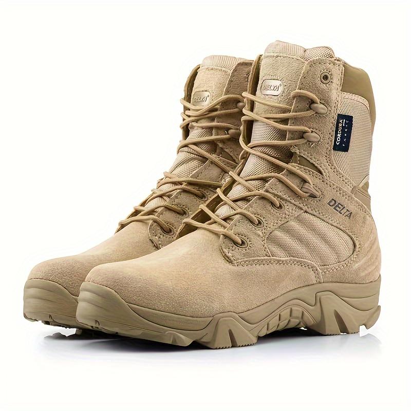Newscheden High-DELTA Tactical Boots Outdoor Combat Boots Desert Training Boots Breathable Wear-Resistant Combat Boots Outdoor Hiking Boots Mountaineering Boots Non-Slip Wear-Resistant Men's Boots Jungle Camping Boots Comfortable Durable Boots Outdoor Act