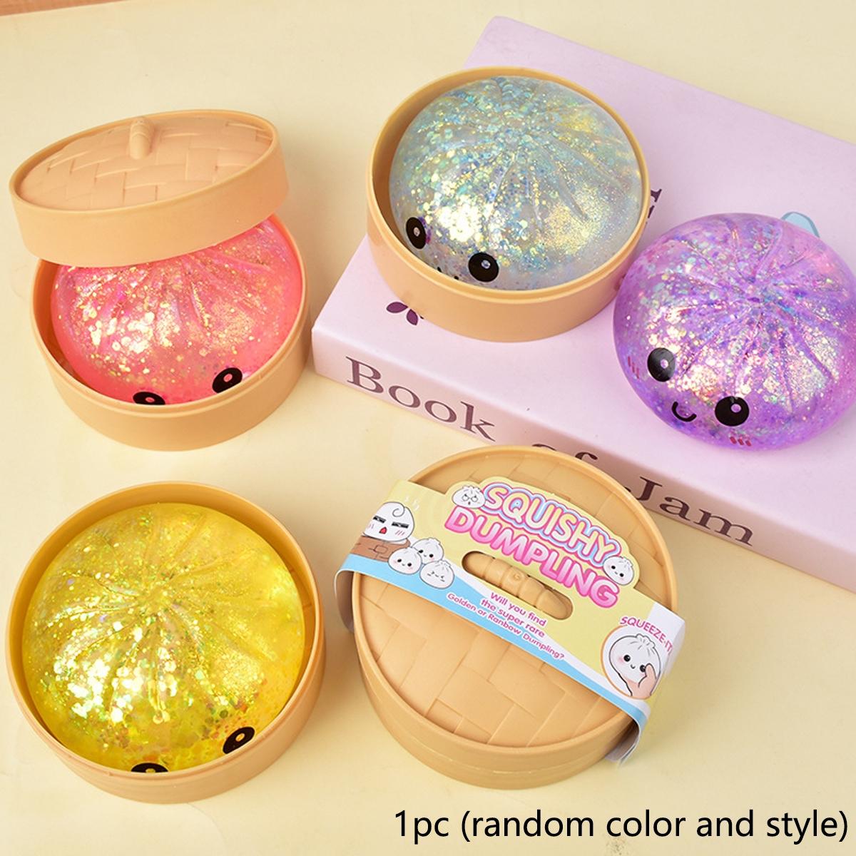 1pc Color Smiling Face Simulated Bun Pinching Music Cute Slow Rebound Food Play Maltose Bun Pullalale, Soft Touch Soothing Anxiety Creativity, Stress Relieving Toy, Perfect Holiday Party Gift, Classroom Rewards