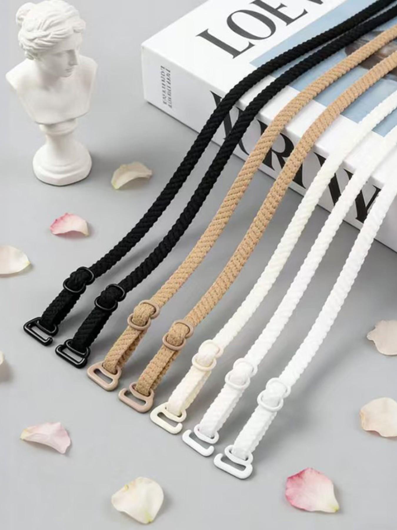 Women's Lingerie Bra Straps Set, 2pcs 0.24 Inch Elastic Design, Invisible & Seamless for Comfortable Wear, Ideal for Everyday Use