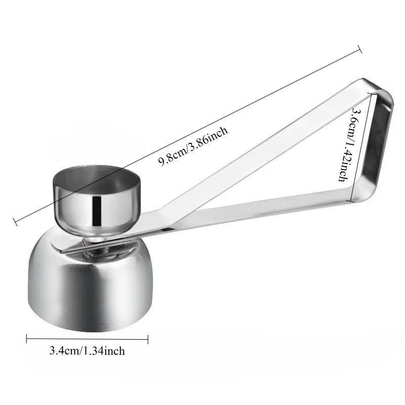 Stainless Steel Egg Shell Opener, Creative Egg Shell Separator, Household Single and Double Head Egg Opener, Kitchen Utensil Tool