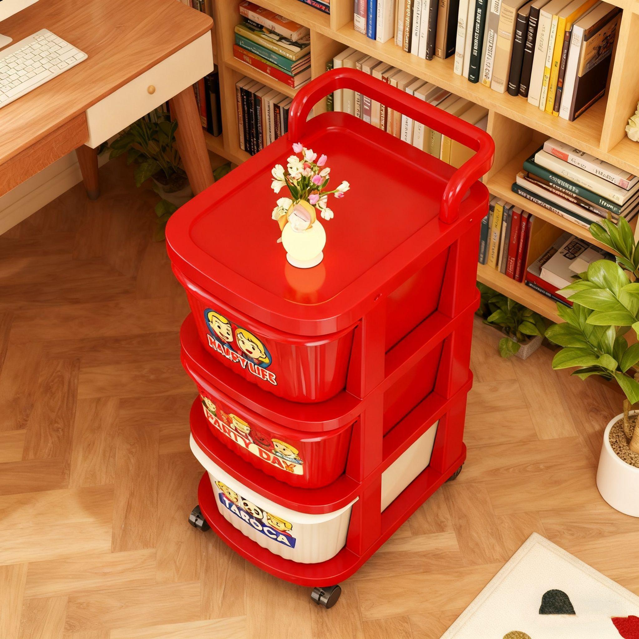 Style Multifunctional Mobile Side Cabinet, Compact Storage Solution for Living Room Snacks, Portable Organizer for Home Use