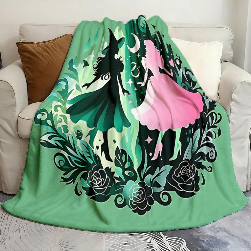 Trendy Blanket Elphaba Glinda Wicked the Musical Smooth blanket Great for bedroom beds sofas picnics and travel throws
