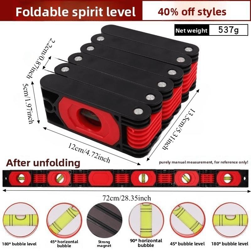 Foldable Magnetic Leveling Tool, High Precision Home Use, Anti-Fall Adjustable Plumb Bob, Ideal for Various Construction Measurement Challenges