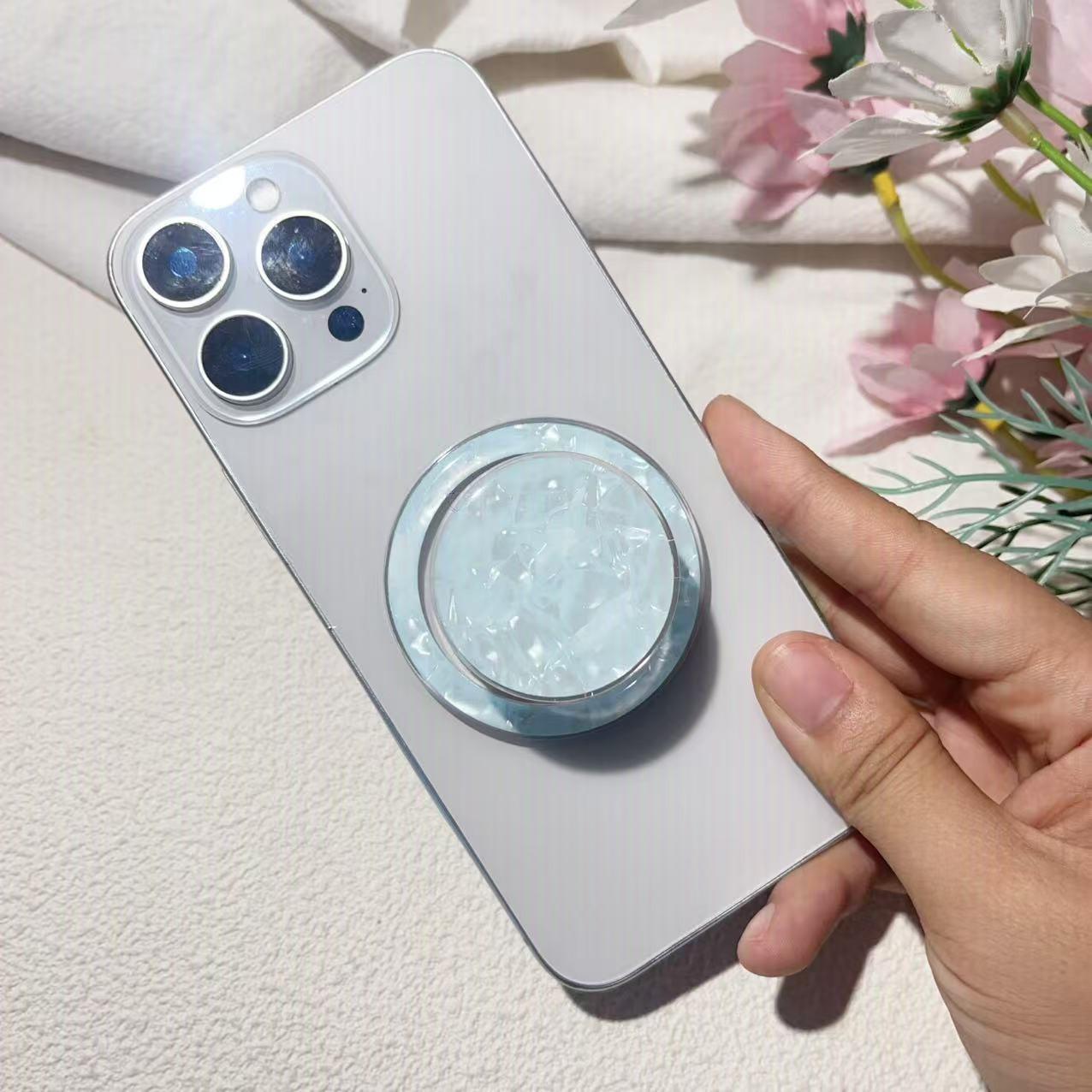 Magsafe Magnetic Phone Holder, Vibrant Shell Texture, High Aesthetic Design, Secure Grip, Compatible with All Smartphones