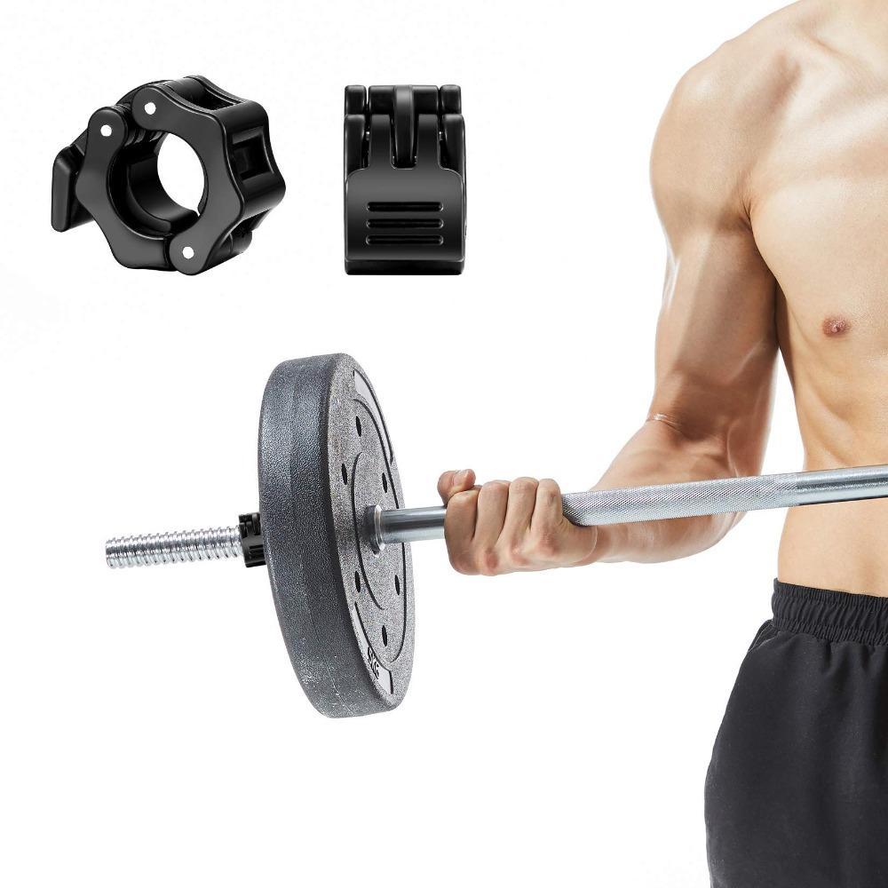 1 Inch/2Inch Quick-Release Barbell Collar Clips - Secures Standard/Olympic Plates for Weightlifting, Strength Training, Bodybuilding & Gym, Gym Accessories